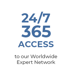 24/7 365 Access: to our Worldwide Expert Network